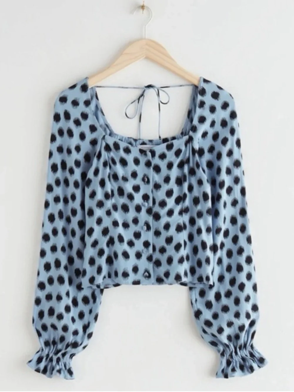 & OTHER STORIES Ruffled Cuff Button Up Top - Picture 2 of 6